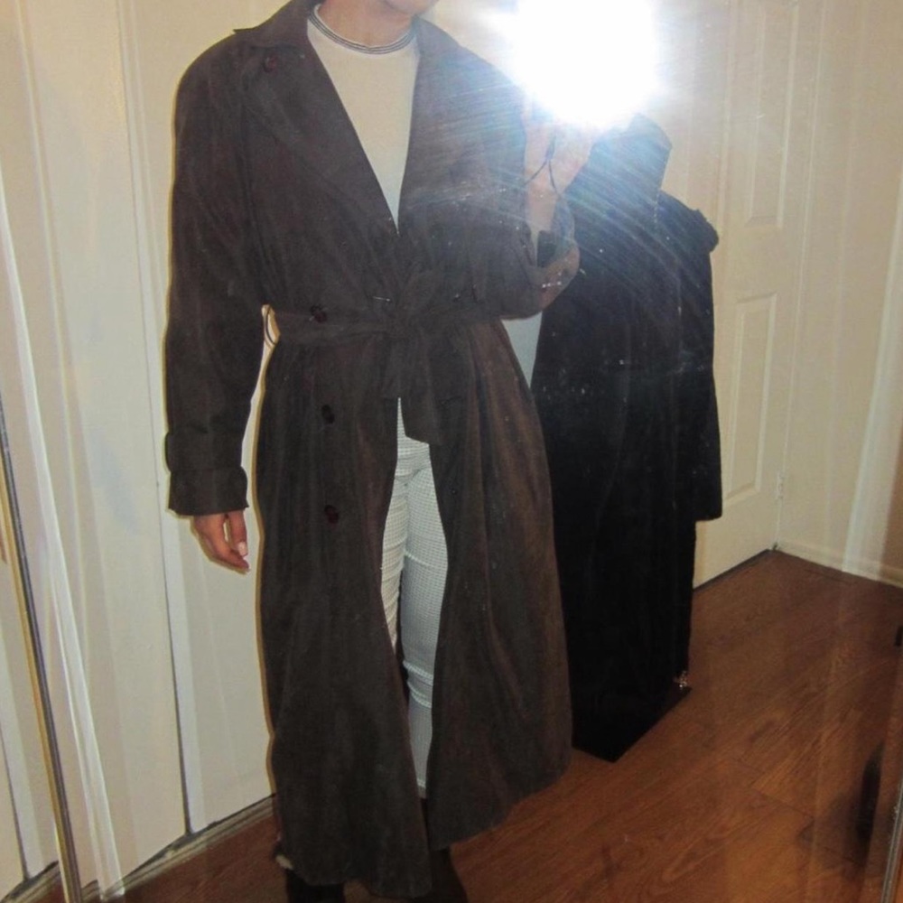 Vintage New York Harbor from Andrea trench coat